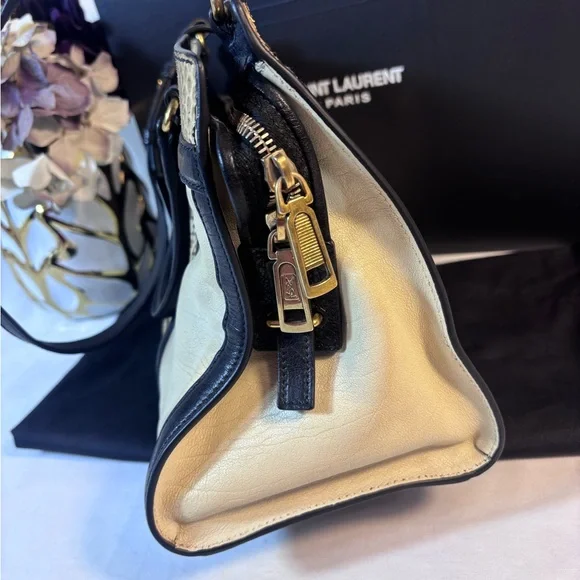 YSL Cabas Cream Exotic 2 Way Tote - Picture 5 of 16